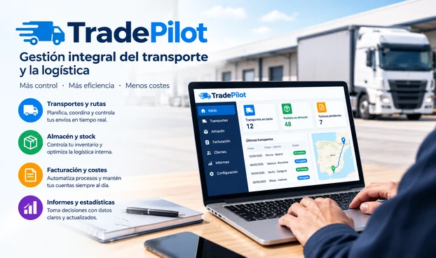 comercio internacional, gestiona importaciones y exportaciones, costes, documentación y seguimiento desde una sola plataforma.